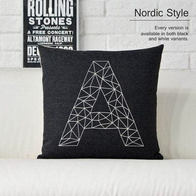 Black & White Nordic Geometric Cushions