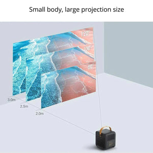 Mini TV Projector Dice + Rollable Fresnel Screen