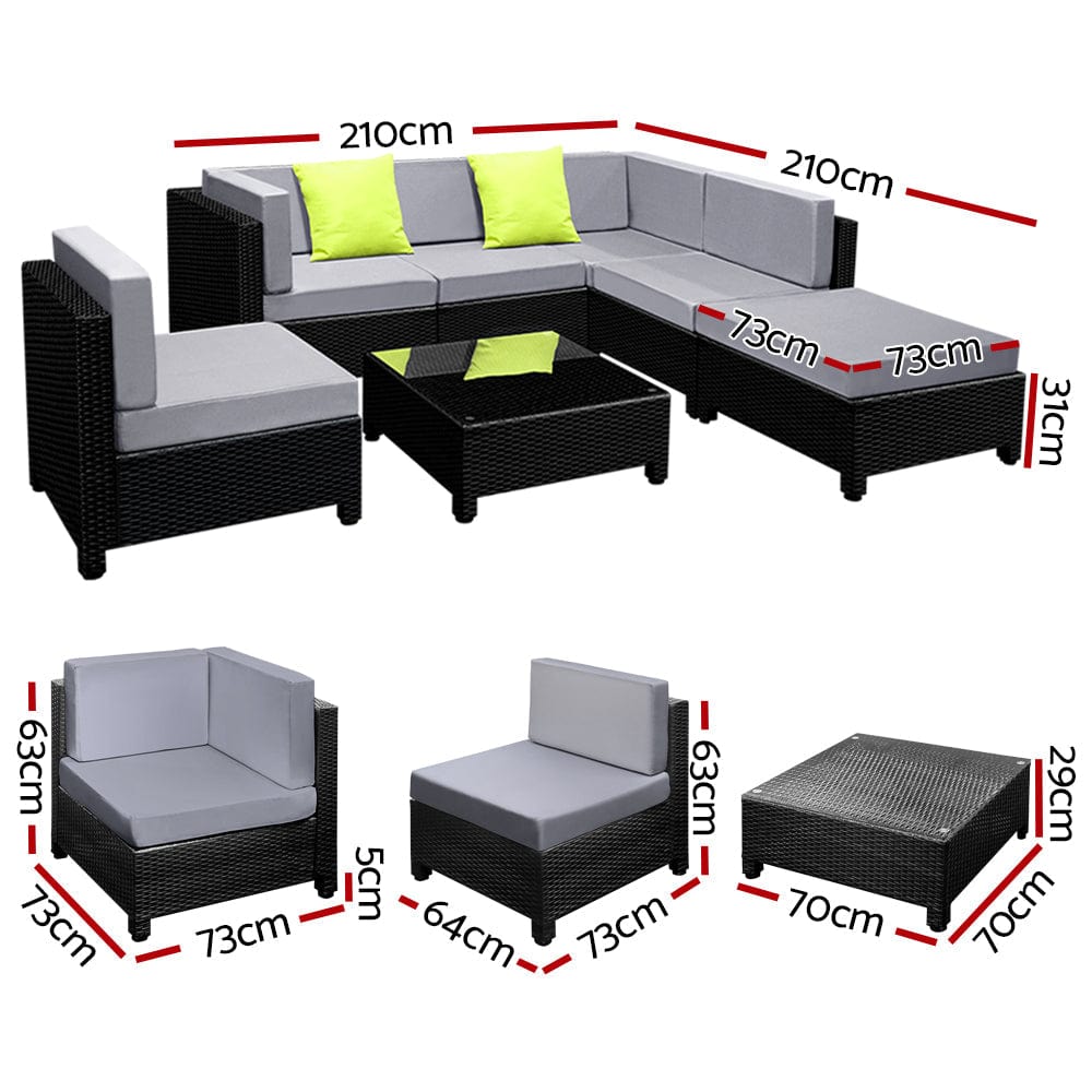 Gardeon - 7PC Outdoor Sofa Set