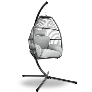 Gardeon - Egg Hammock Swing Chair - Grey