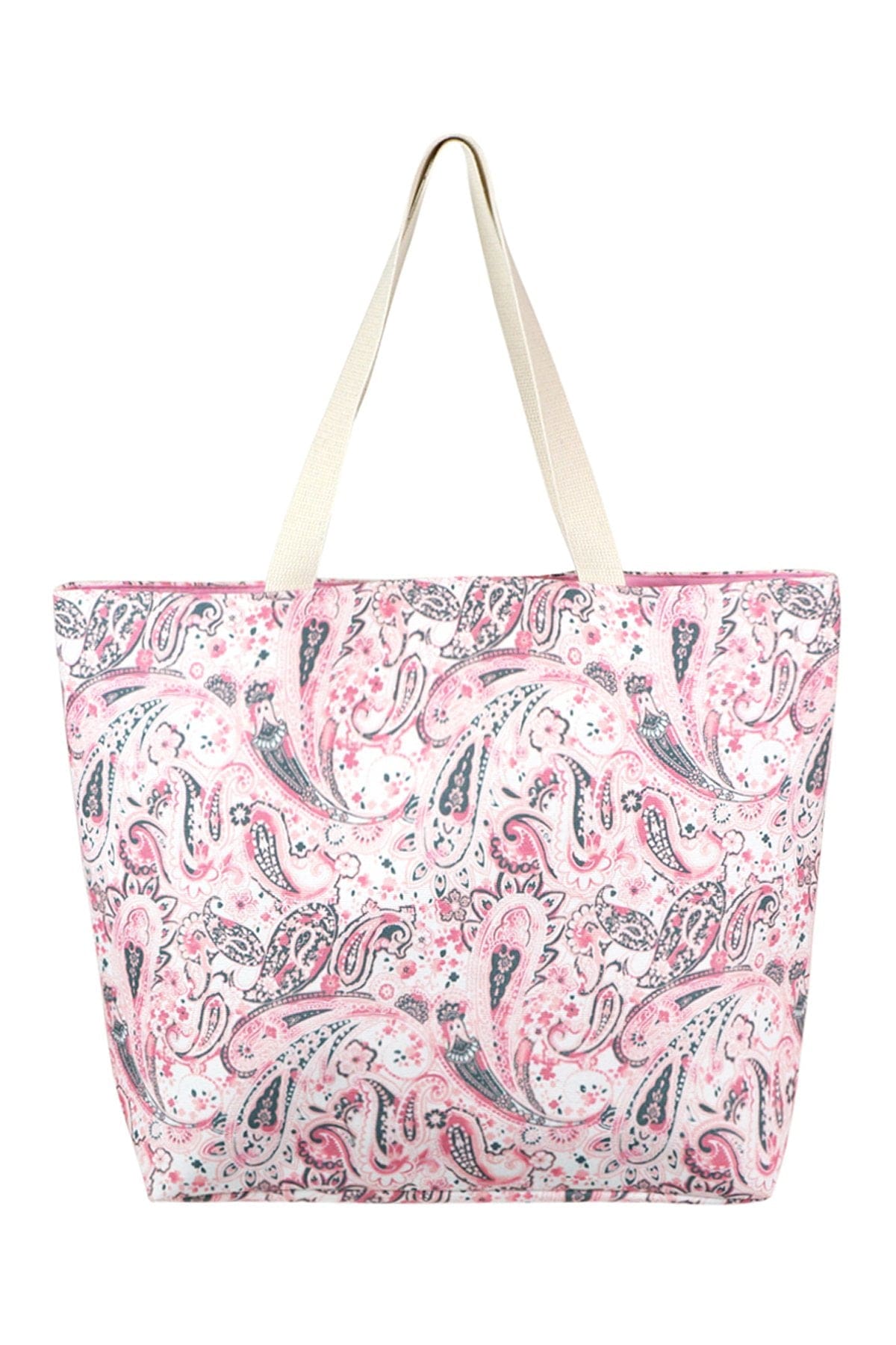 Pink Paisley Tote Bag