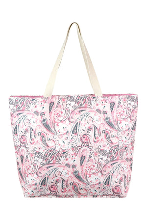 Pink Paisley Tote Bag