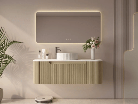 1200mm Wall-Hung Cabinet - Bur Oak