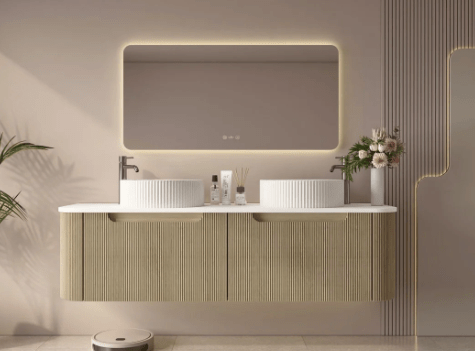 1500mm Wall-Hung Cabinet - Bur Oak