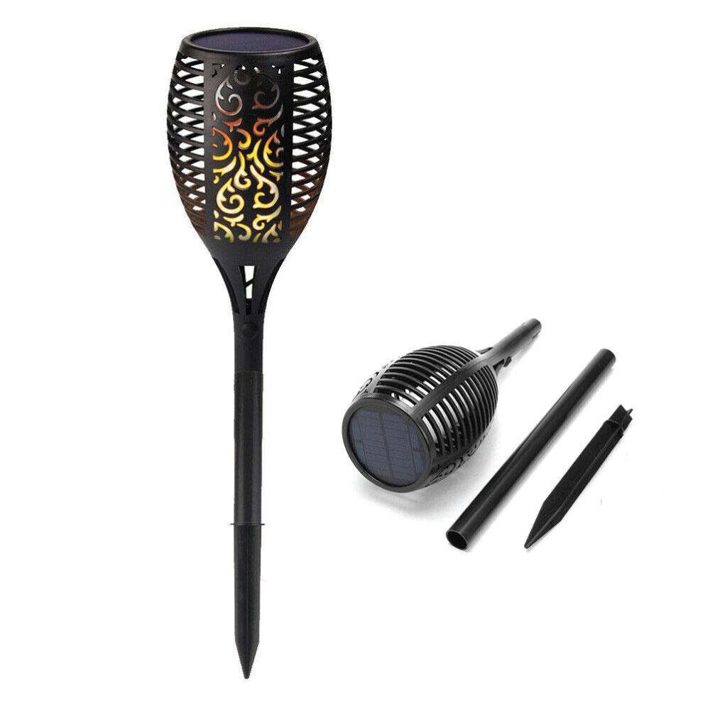 1x Solar Garden LED Torch Outdoor Flame Dancing Flickering Light Tiki Auto Lamp