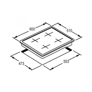 60cm Midea Kitchen Appliance Package with Black Glass Gas Cooktop, Premium Oven & Inbuilt Hood