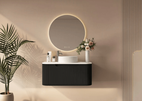 750mm Wall-Hung Cabinet - Matt Black