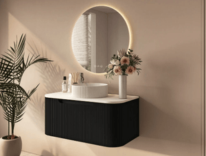 900mm Wall-Hung Cabinet - Matt Black