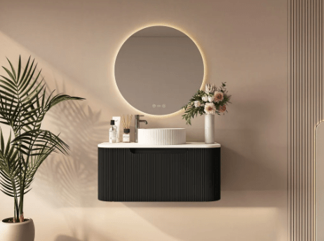 900mm Wall-Hung Cabinet - Matt Black