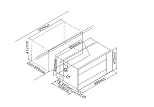 90cm Midea Cooking Appliance Package with Gas Cooktop, Fan-Forced Oven & Inbuilt Rangehood