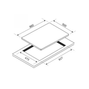 90cm Midea Cooking Appliance Package with Gas Cooktop, Fan-Forced Oven & Inbuilt Rangehood