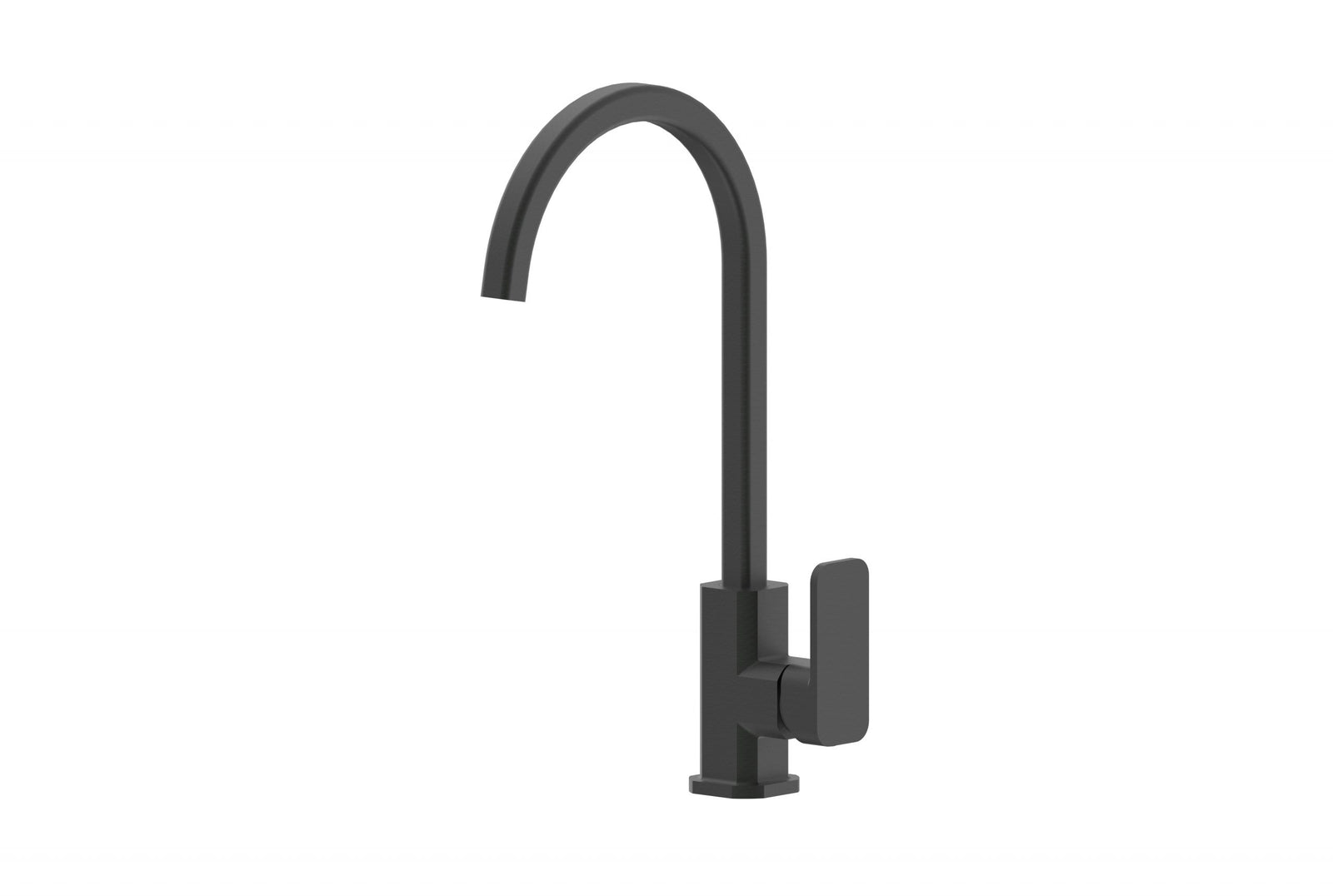Brushed Gun Metal Gooseneck Kitchen Mixer Tap