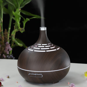 Wood Grain Ultrasonic Cool Mist & Essential Oil Aromatherapy Diffuser