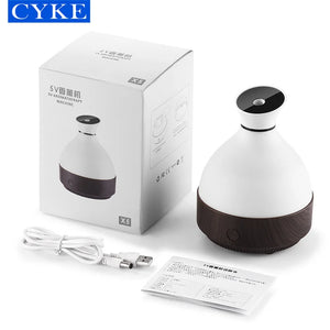 CYKE Luxury Wood Grain Aroma Diffuser with Ambient Light