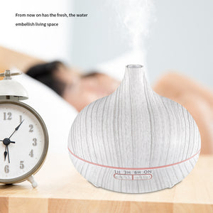 Wood Grain Ultrasonic Essential Oil Diffuser with Remote
