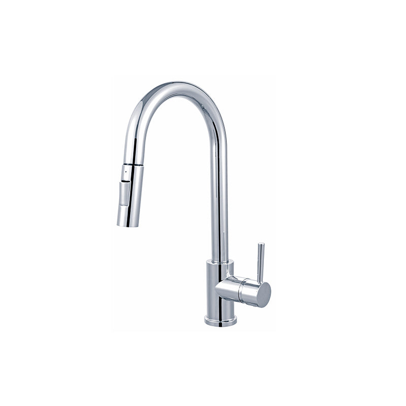 Chrome High Gooseneck Pull Out Kitchen Tap