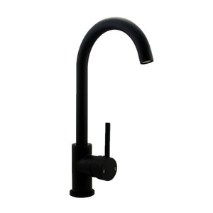Matte Black Standard Gooseneck Kitchen Mixer Tap