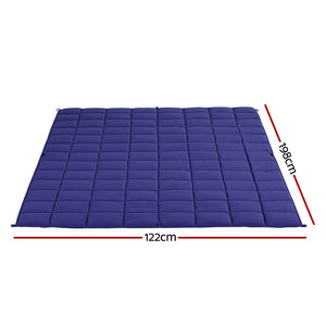 Giselle Bedding Weighted Blanket 6.8kg Kids Adults Heavy Gravity Relax Calm Blue