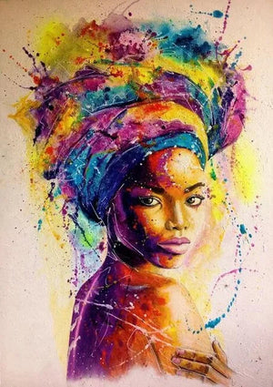 African Black Woman Graffiti Art