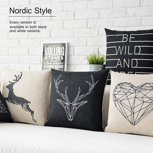 Black & White Nordic Geometric Cushions