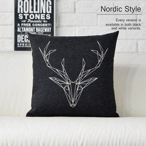 Black & White Nordic Geometric Cushions