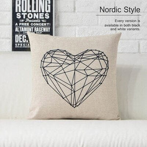 Black & White Nordic Geometric Cushions