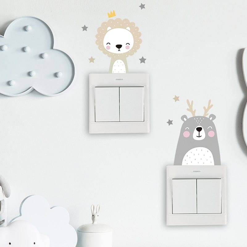 Boho Cute Cartoon Animal Wall Stickers