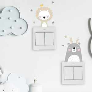 Boho Cute Cartoon Animal Wall Stickers