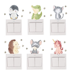 Boho Cute Cartoon Animal Wall Stickers