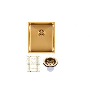 Brushed Gold Undermount Sink - Single Bowl 390 x 450