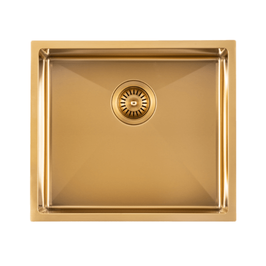 Brushed Gold Undermount Sink - Single Bowl 510 x 450