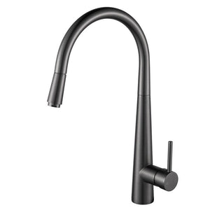 Brushed Gun Metal Pull Out Kitchen Mixer Tap