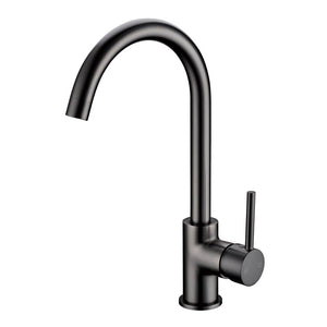 Brushed Gun Metal Standard Gooseneck Kitchen Mixer Tap