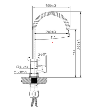 Chrome Gooseneck Kitchen Mixer Tap