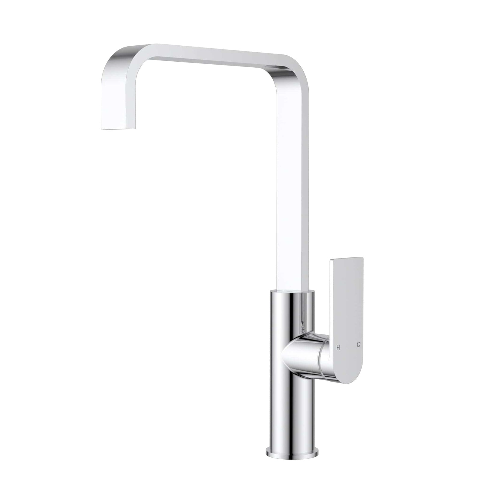 Chrome Square Gooseneck Kitchen Tap