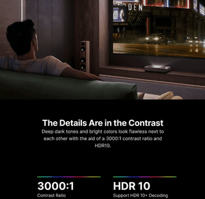 Cinema Edge UST 4K Laser Projector with Google TV, Dolby Audio & HDR