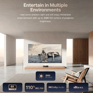 Cinema Edge UST 4K Laser Projector with Google TV, Dolby Audio & HDR