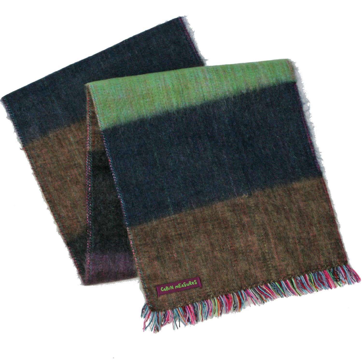 Colorblock Alpaca Scarf in Aspen