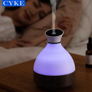 CYKE Luxury Wood Grain Aroma Diffuser with Ambient Light