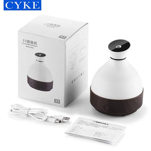 CYKE Luxury Wood Grain Aroma Diffuser with Ambient Light