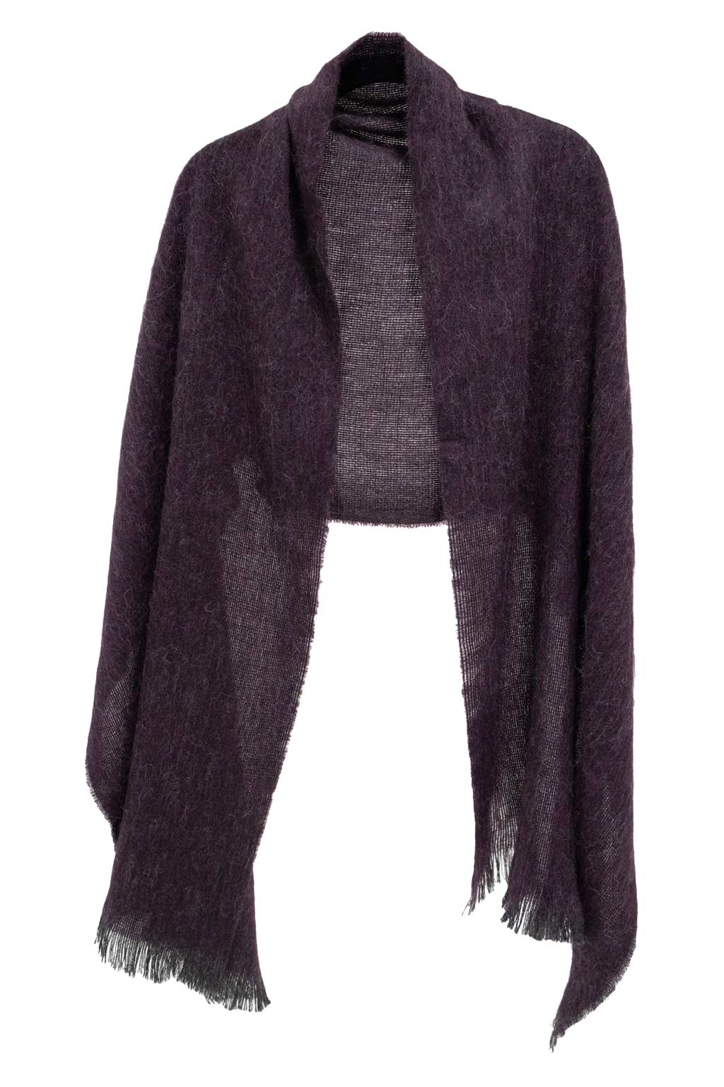 Eggplant Peruvian Alpaca Wool Wrap