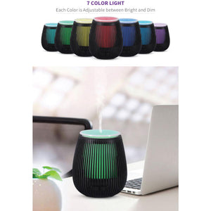 Essential Oil Aroma Diffuser USB - 100ml Black Portable Ultrasonic Car Humidifier