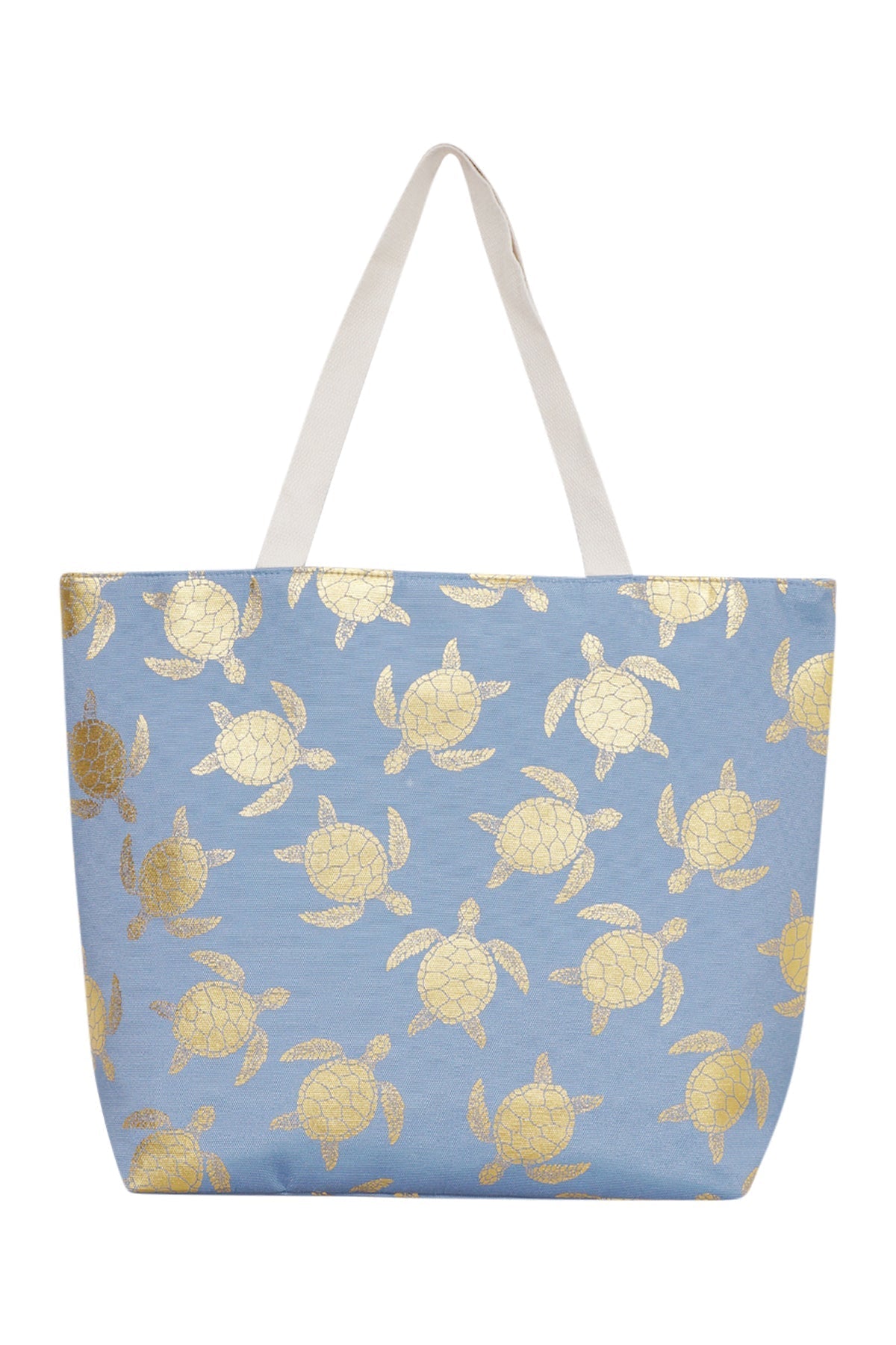 Gold Foil Turtle Tote Bag