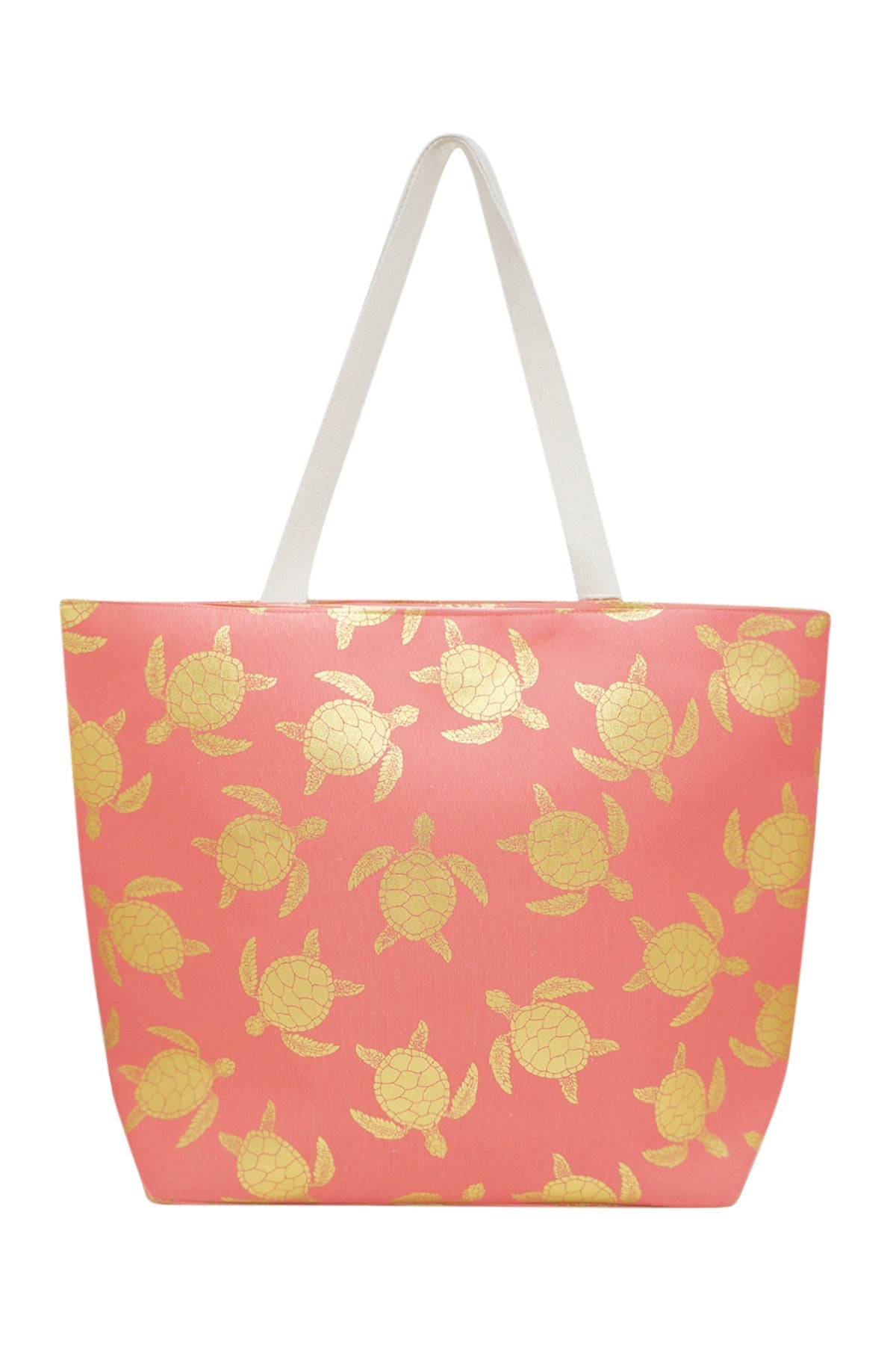 Gold Foil Turtle Tote Bag