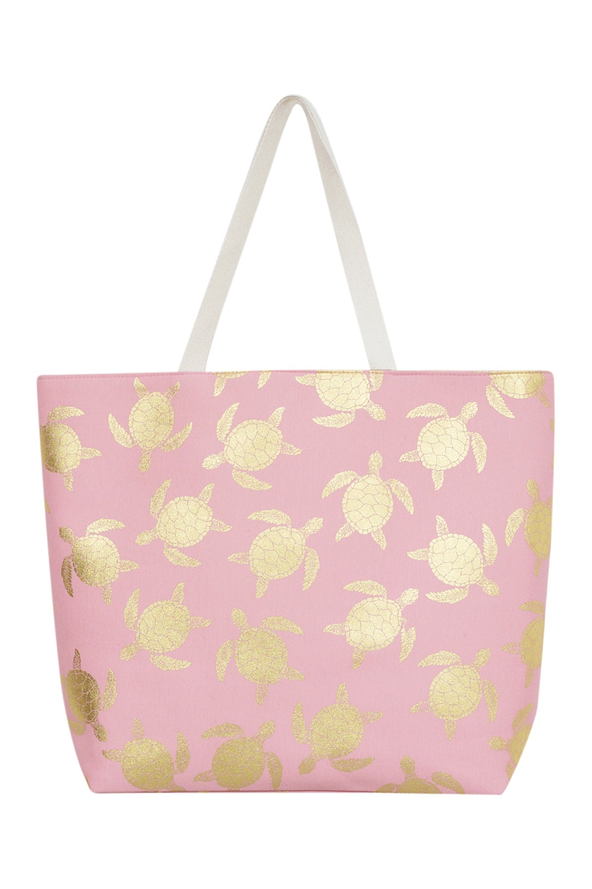 Gold Foil Turtle Tote Bag