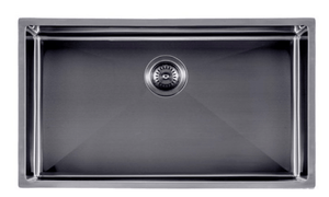 Gun Metal Grey Undermount Single Bowl Sink - 762mm