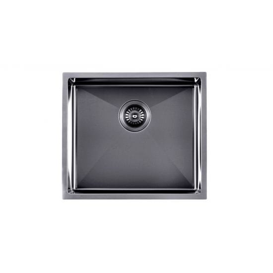 Gun Metal Grey Undermount Sink - Single Bowl 490 x 440