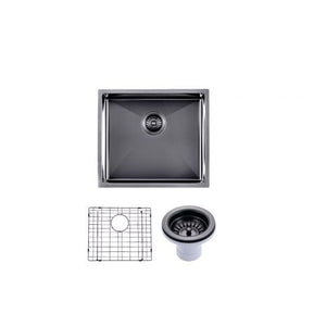 Gun Metal Grey Undermount Sink - Single Bowl 490 x 440