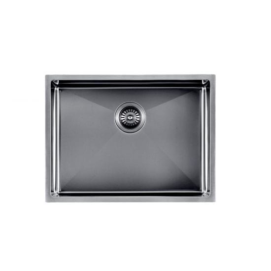 Gun Metal Grey Undermount Sink - Single Bowl 600 x 450