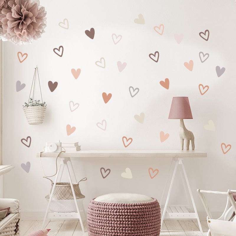 Heart Shape - Boho Style Wall Stickers